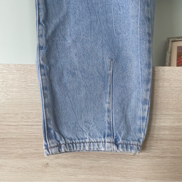 Zara High Rise Paperbag Tapered Balloon Style Light Blue Jeans - Picture 7 of 12